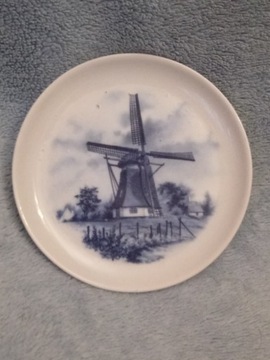 Porcelanowy śliczny podstawek Delft Blauw