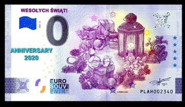0 euro Wesołych Świąt 2021 ANNIVERSARY Polska 