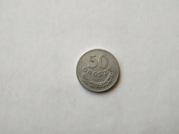 Moneta 50 gr groszy 1978 bez mennicy Polska unikat