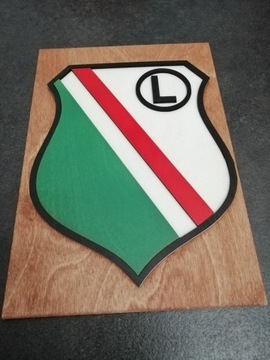 Logo Legia Warszawa 2D recznie robiony Prezent