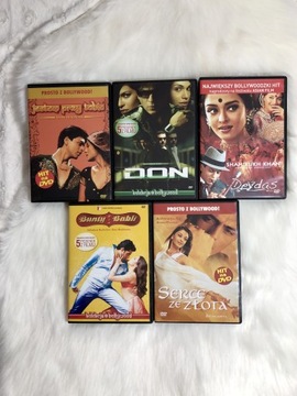 Filmy bollywood zestaw 5 filmów DVD