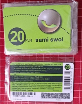 Karta doładowanie SAMI SWOI 20 PLN.