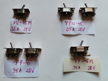 Przełączniki PPN45, PP45, PP45M, W45M 35A/28V
