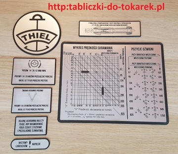 Frezarka Thiel Duplex Thiel 58 Tabliczka Tabliczki