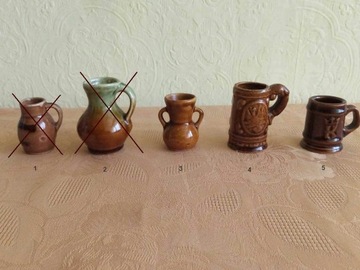 Kolekcjonerskie wazoniki miniatury z ceramiki-PRL 