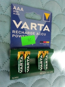 4x AKUMULATORKI baterie VARTA R3 AAA 800mAh NOWE
