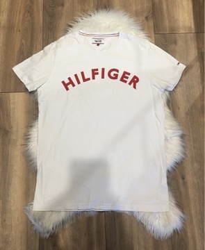 Biały t-shirt Tommy Hilfiger L