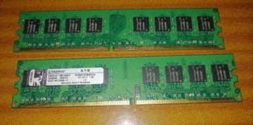 Pamięci RAM 2sztuki Kingston 2G   667