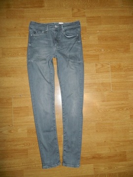 Denim by H&M szrae spodnie jeansy rurki roz 28