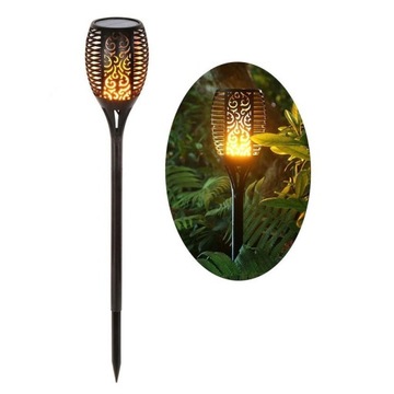 Lampa wbijana solarna TORCH czarny LED 1700K