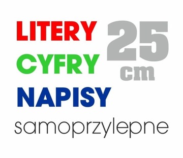 Litery, Cyfry i Napisy samoprzylepne wodoodporone!