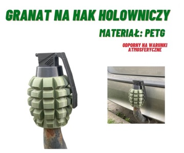 Granat na Hak holowniczy | Osłona na Hak | PETG