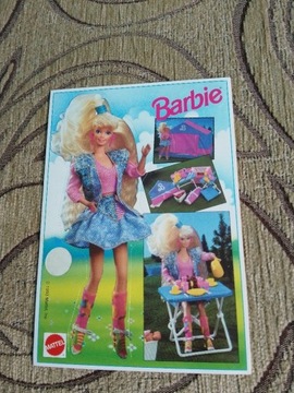 Barbie naklejka pocztówka retro vintage 