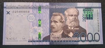 Dominikana 2000 pesos 2021 UNC