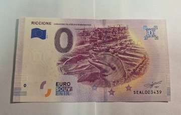 Banknot 0 Euro Riccione - Włochy 2018r.