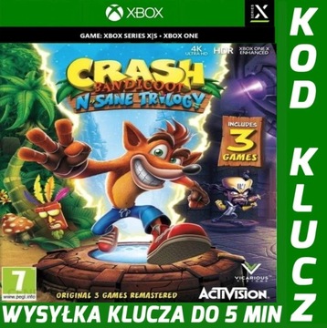 Crash Bandicoot N. Sane Trilog XBOX I SERIES KLUCZ