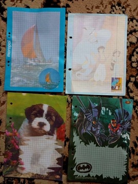 Karteczki kolekcjonerskie duże. lata 90