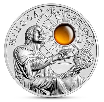 50 zł Mikołaj Kopernik z bursztynem 2023 rok