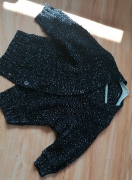 Sweter Czarny XL/XXL Oversize włóczka