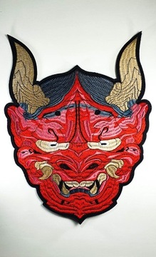 Duża naszywka naprasowanka  diabeł styl japoński