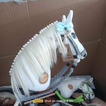 Nowy cudowny hobby horse na kiju kantar wodze