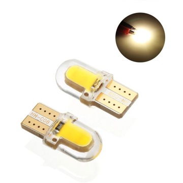 Żarówka LED W5W COB 8SMD CANBUS ŻÓŁTA