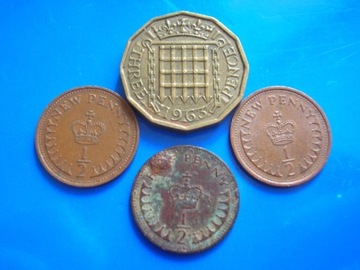 Wielka Brytania Anglia zestaw lot monet