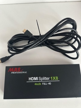 splitter hdmi 4K + 8kabli HDMI 5m 3m