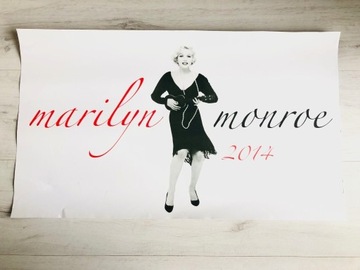 Plakat obraz Marilyn Monroe 70x40 cm czarno-biały