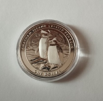 Srebrna moneta Premium: Pingwin czubaty 2020