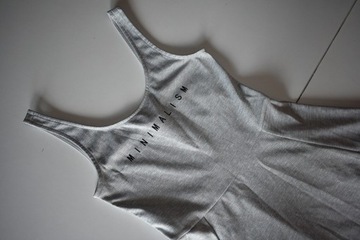 Nowa szara sukienka H&M Divided r 36 S z napisem