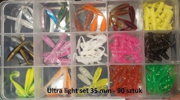 Ultra light set 35 mm 3.5 cm - 90 sztuk przynęt