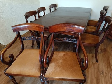 SPRZEDAM stół + 6 krzeseł + 2 fotele