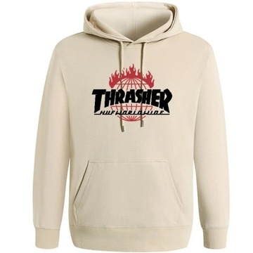 Bluza męska z kapturem nowa z napisem THRASHER 