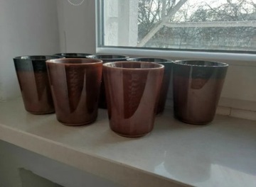 Kubki ceramiczne Pruszków porcelit PRL