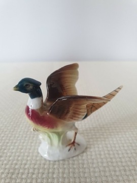 Porcelana figurka ptak, bażant 