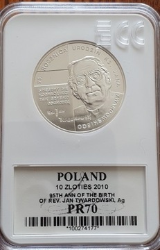 10 zł.  Kś. Jan Twardowski 20010 Gcn pr70