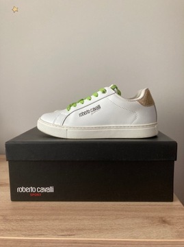 Białe sneakersy Roberto Cavalli Sport 37