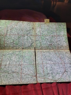Stara mapa około 1918. Kresy wschodnie Nowogródek 