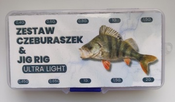 Zestaw Czeburaszek i Ciężarków Jig Rig ołowianych 