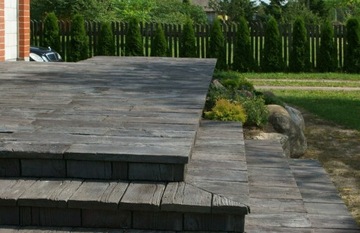 Płyty tarasowe - imitacja drewna z betonu