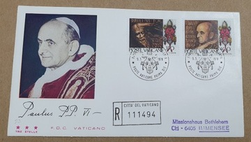 WATYKAN koperta fdc papież PAWEŁ VI 1978 
