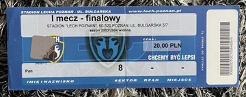 Bilet z finału PP 2004: Lech - Legia