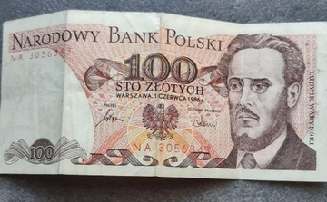 Banknot 100 zł z 1986r