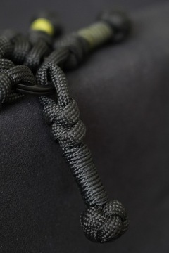 Breloczek paracord EDC do kluczy czarny