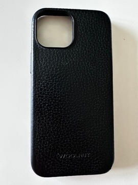 Czarne skórzane etui Woolnut iPhone 13 mini