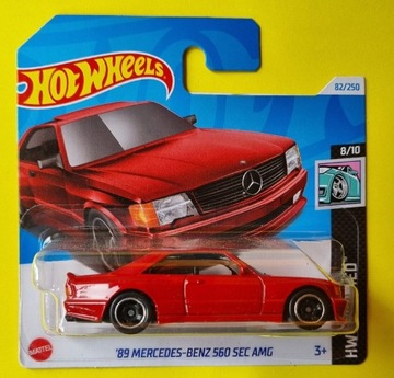 Hot Wheels '89 MERCEDES-BENZ 560 SEC AMG  czerwony