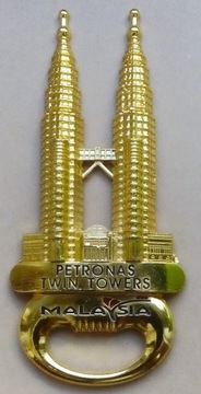 Magnes na lodówkę otwieracz Twin Towers Malezja