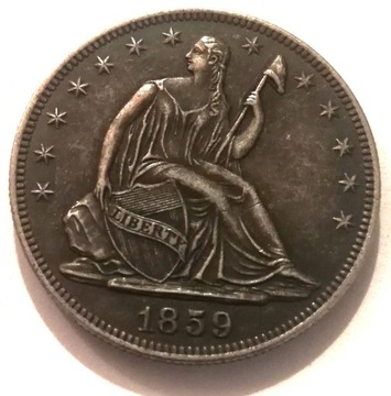 USA 1/2 dollar 1859 O Seated Liberty Half Dollar