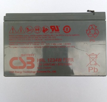 Akumulator żelowy CSB HRL 1234W F2FR (12V 9Ah) 10 L
